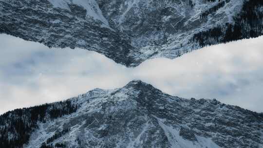 落基山脉，雪，天空，云