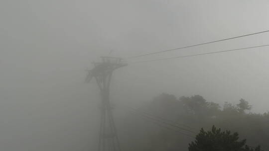 中国山东泰安泰山山顶风景风景区云海