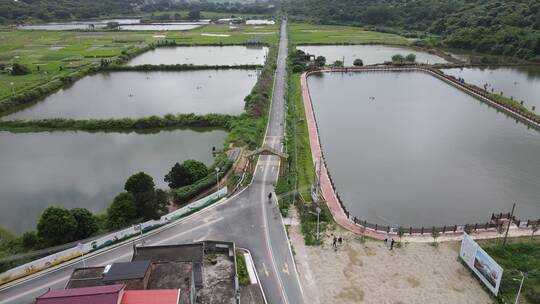 乡村道路航拍