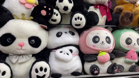 文旅店熊猫玩具展柜4
