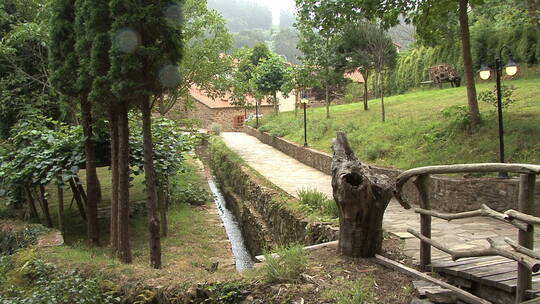 乡村流水的河道