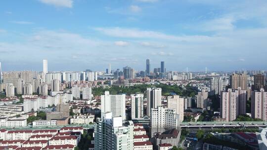 上海徐汇区4K全景航拍上海体育馆周边全景视频素材模板下载