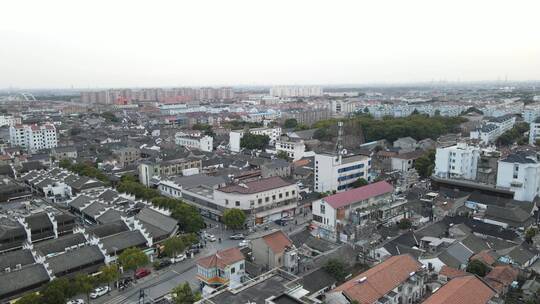 上海浦东新区新场镇全景4K航拍原素材