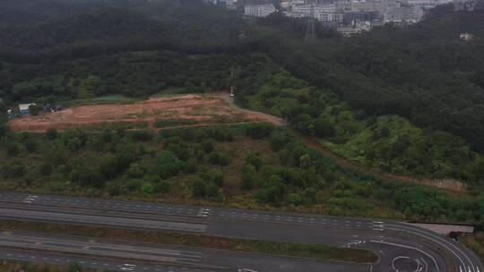 航拍深圳城市道路运输