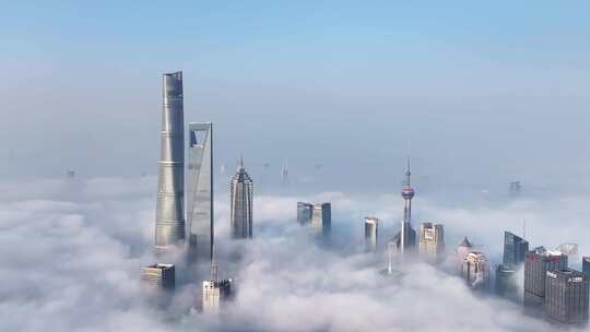 上海云海 上海中心 上海高度 陆家嘴全景