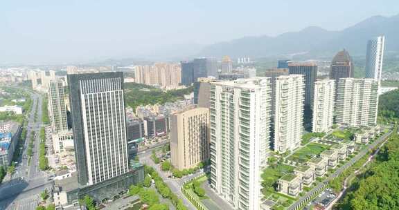 城市高楼建筑群鸟瞰景象