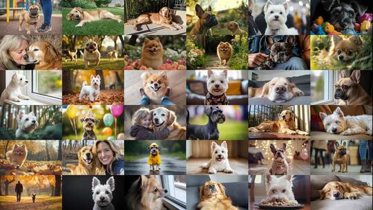 萌犬治愈瞬间大放送(前100S为快速预览)高清在线视频素材下载