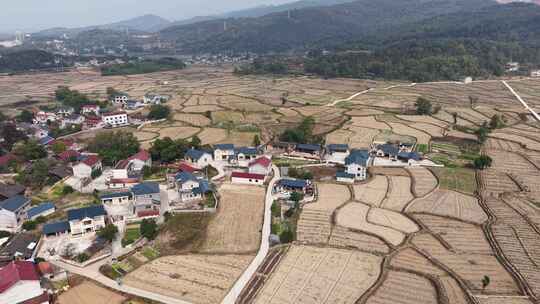 美丽乡村民居乡村田野农村振兴航拍