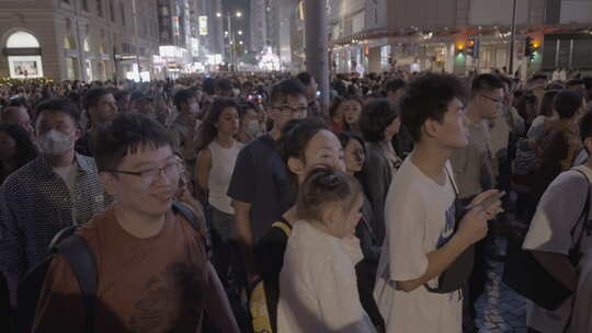 香港2023跨年夜尖沙咀街景夜景