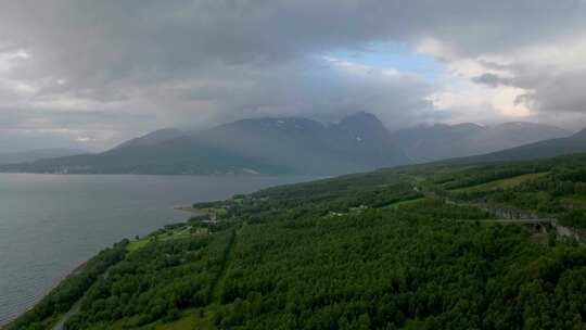 森林山川河流湖泊自然风光风景航拍中国地理视频素材模板下载