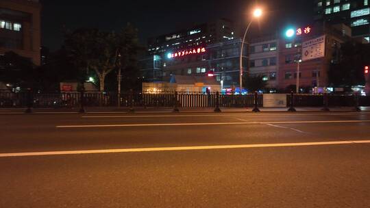 上海六院夜景航拍视频素材模板下载