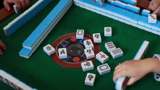 打麻将  休闲娱乐  赌博视频素材模板下载