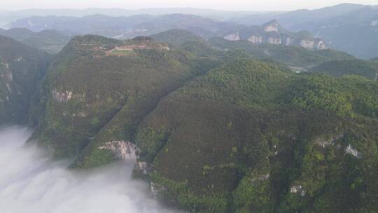 旅游景区湖南湘西德夯大峡谷云海