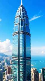 城市摩天大楼高空俯瞰画面高清在线视频素材下载