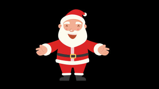 张开双臂的圣诞老人形象