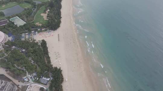 海南陵水龙头岭海岸沙滩航拍