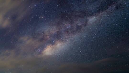 美丽的银河延时夜晚星空延时