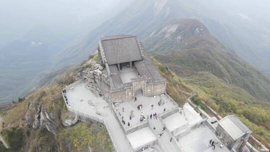 航拍湖南南岳衡山5A景区