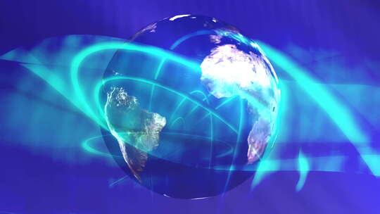 蓝色星球地球视频素材模板下载