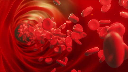 血管中的血液输送动画视频素材模板下载