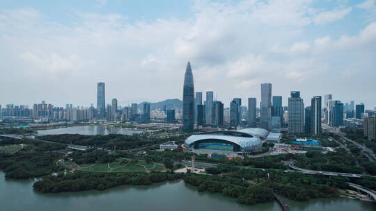 深圳后海地标摩天大楼天际线