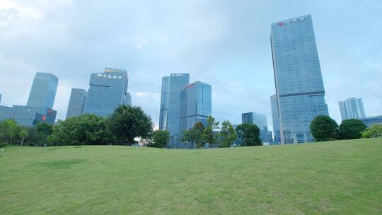 广西南宁五象新区商业中心高楼大厦街景