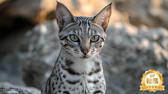 优雅埃及猫小猫猫咪的迷人瞬间