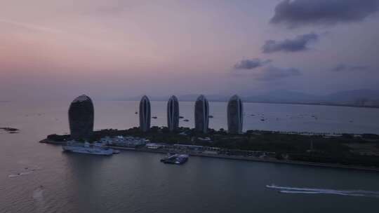 海南三亚凤凰岛海洋之梦航拍视频素材模板下载