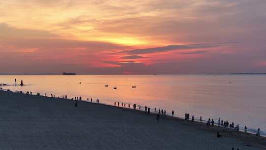 海边沙滩日出朝霞