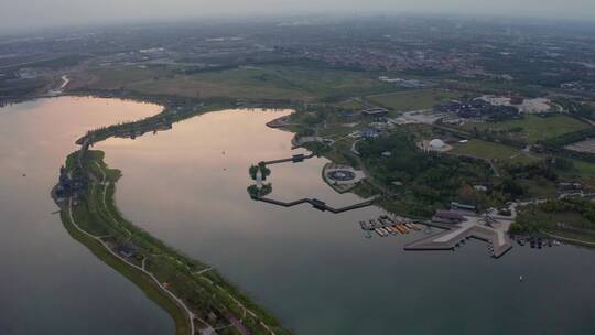 西安昆明池斗门水库全景