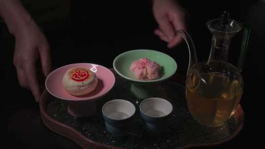 中秋节苏式月饼手工制作素材（精品小吃）