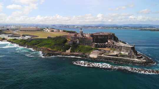 Castillo San Felipe del Morro，也被称为El Morro，是一座建于16分至18分之间的城堡视频素材模板下载