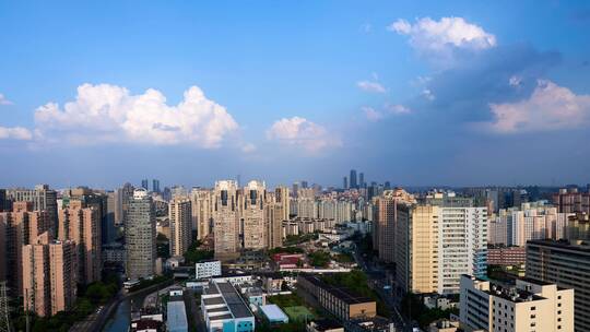 上海蓝天白云延时空镜视频素材模板下载
