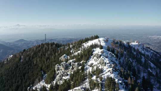 雪，山，山顶，森林