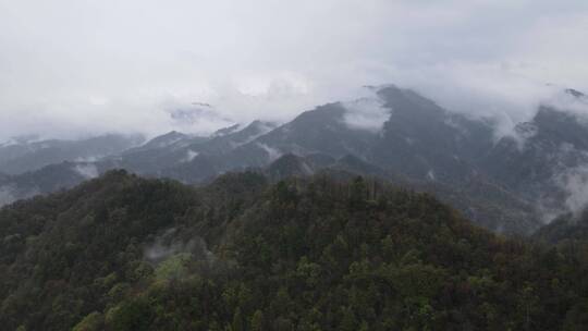 山顶一群人登山顶云海风光