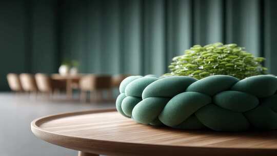 简约绿植点缀的温馨办公空间