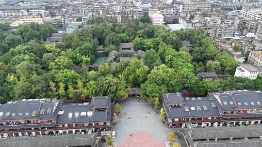 四川眉山三苏祠航拍