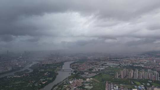 雨后的东莞城区航拍