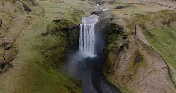 Skogafoss，瀑布，冰岛，流动