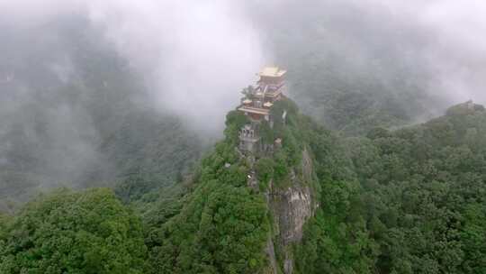 航拍南五台景区云海景观