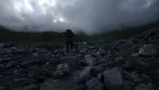 瑞士，高山景观，瑞士阿尔卑斯山，徒步旅行