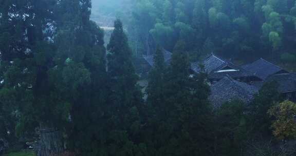 丽水景宁云中大漈时思寺航拍