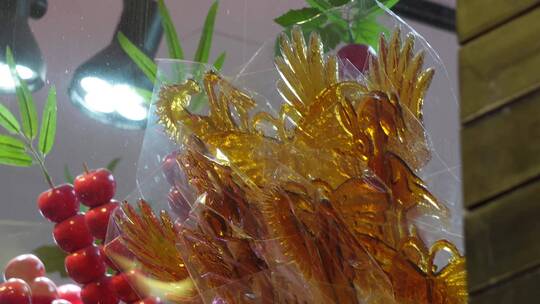 糖葫芦老北京小吃糖画视频素材模板下载