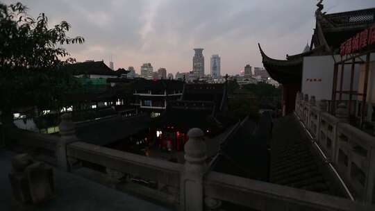 上海城隍庙 傍晚视频素材模板下载