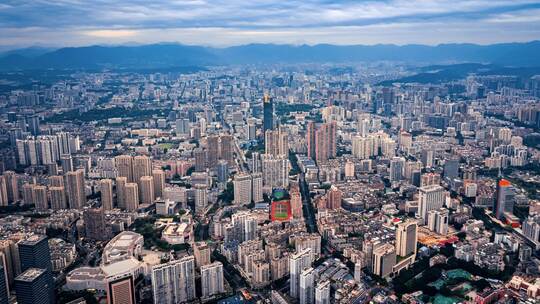 福建福州台江区世茂国际中心城市全景航拍