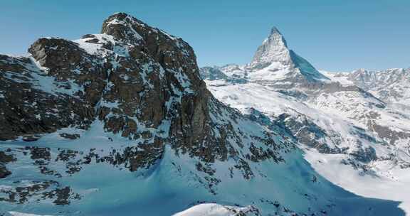 山脉，马特洪峰，阿尔卑斯山，雪