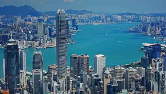 【正版素材】香港大景全景大气俯拍