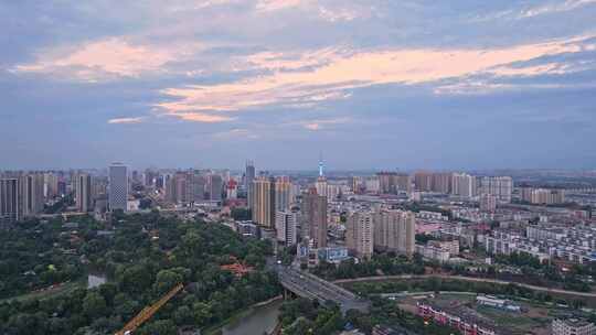 河南洛阳涧西区城市建筑航拍