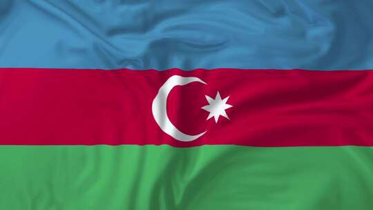 阿塞拜疆国旗挥舞
