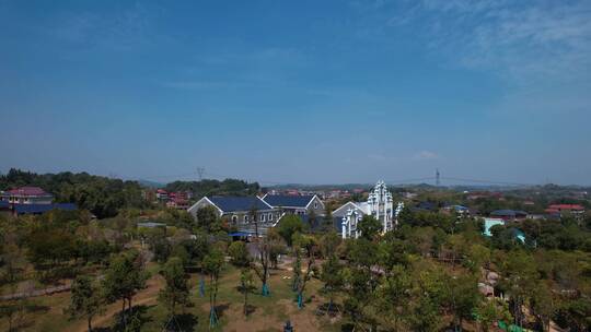 蔡锷广场 航拍蔡锷故居 蔡锷风景区 蔡锷